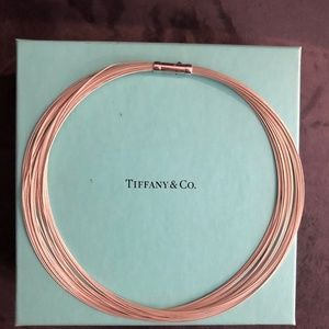 Tiffany sterling silver multi wire choker